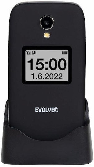 Evolveo EasyPhone FS Single SIM Mobile with Large Buttons Black view 2