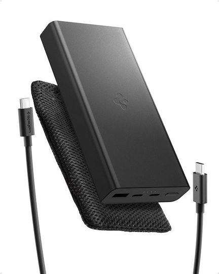 Spigen EA3020 Power Bank 20000mAh 30W with USB-A Port and USB-C Port Black view 2