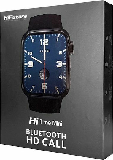 HiFuture HiTime Mini Smartwatch with Heart Rate Monitor (Black) vue 4