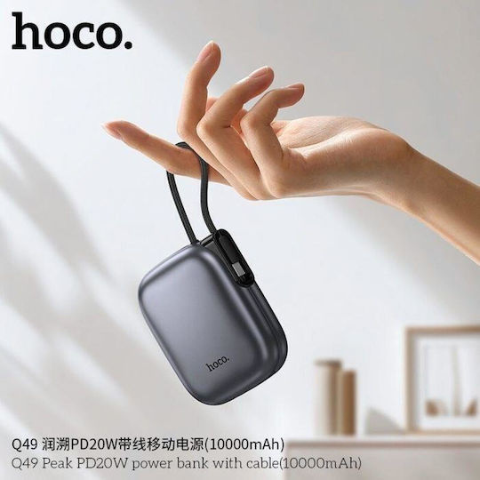 Hoco Q49 Power Bank 10000mAh with USB-C Port Gray view 2