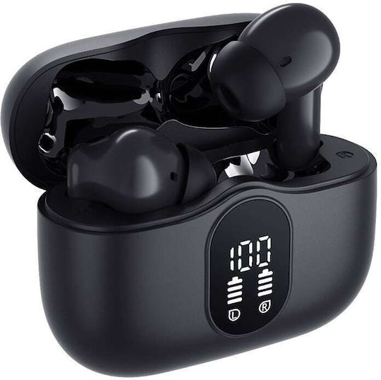 Techsuit WaveBeat 100 In-ear Bluetooth Handsfree Earphones with Charging Case Black view 5