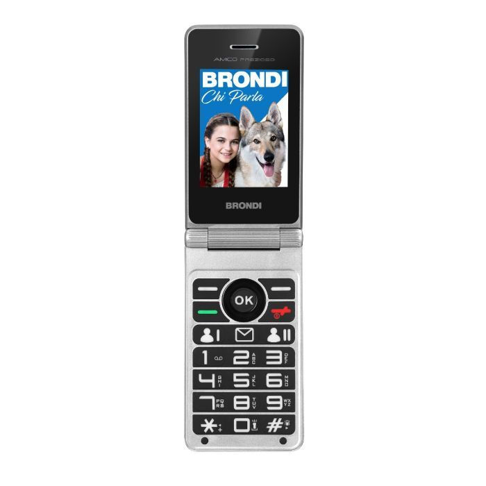 Brondi Amico Prezioso Dual SIM Mobile with Large Buttons Blue view 3