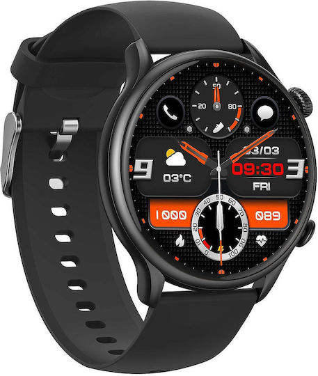 NK28 Smartwatch with Heart Rate Monitor (Black) view 2