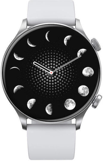 Haylou RT3 Solar Plus 45mm Smartwatch with Heart Rate Monitor (Silver)