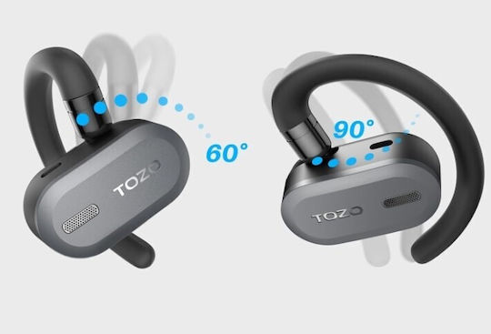 Tozo Open Buds Bluetooth Handsfree Earphones with Sweat Resistance and Charging Case Black view 2