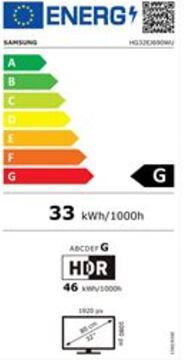 Samsung Smart Television 32" Full HD QLED HG32EJ690WEXEN HDR (2022) vue 3