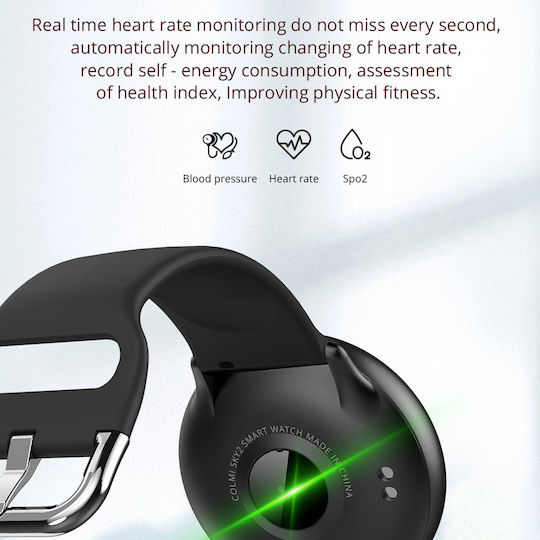 Colmi Sky 2 41mm Smartwatch with Heart Rate Monitor (Black) view 3