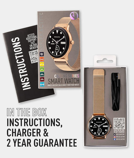 Reflex Active Series 22 45mm Smartwatch with Heart Rate Monitor (Rose Gold) view 4