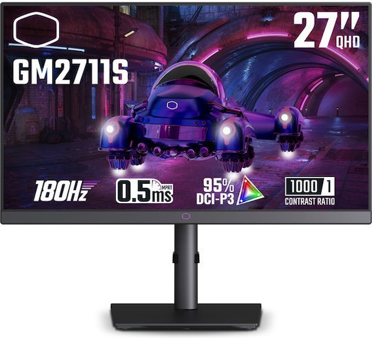 CoolerMaster GM2711S IPS HDR Monitor 27" QHD 2560x1440 180Hz with Response Time 2ms GTG vue 2