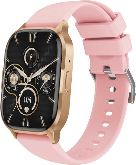 XO J10 Smartwatch with Heart Rate Monitor (Pink) view 4