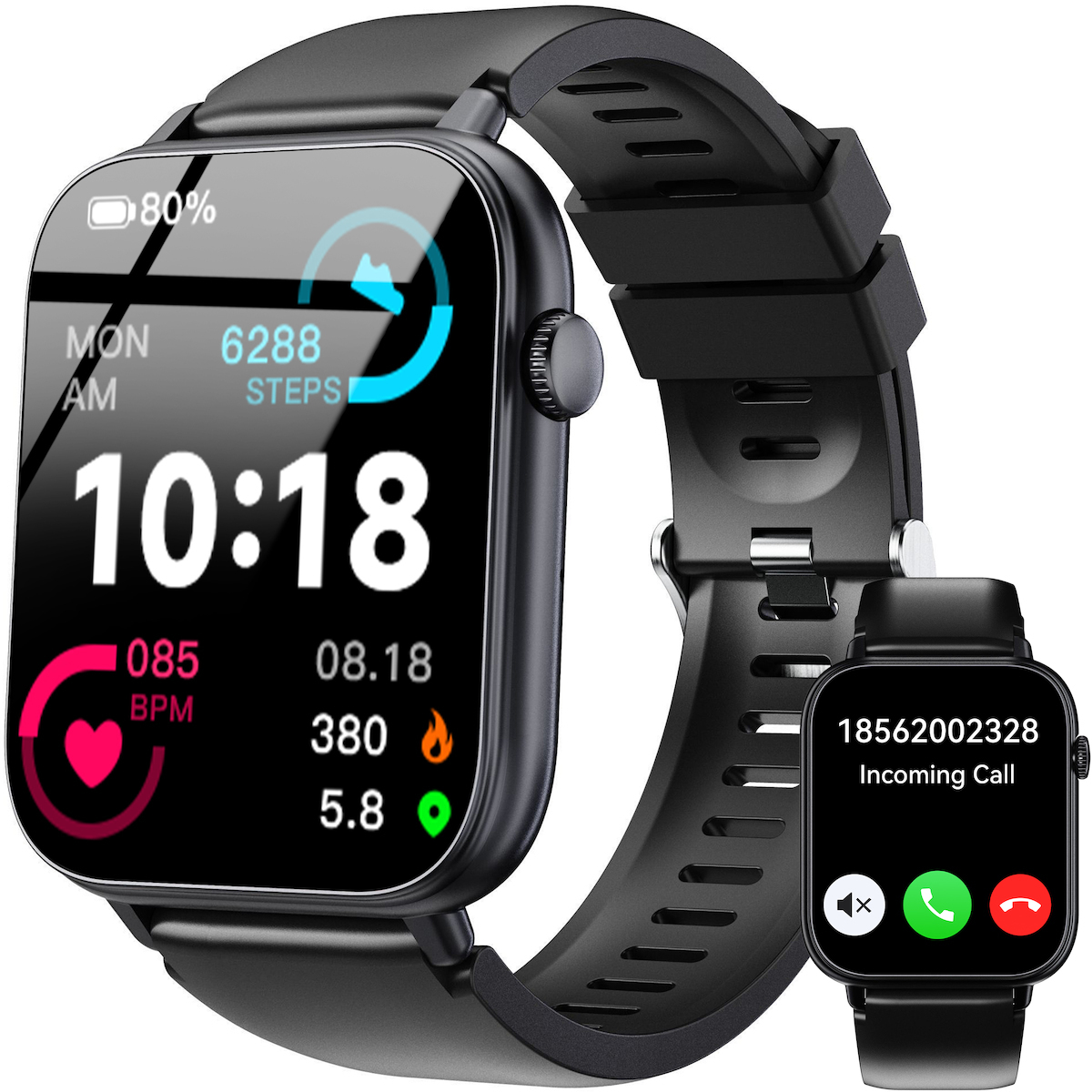 Oukitel V3 Smartwatch with Heart Rate Monitor (Black) view 9