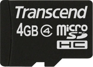Transcend microSDHC 4GB Class 4 UHS-I with Adapter