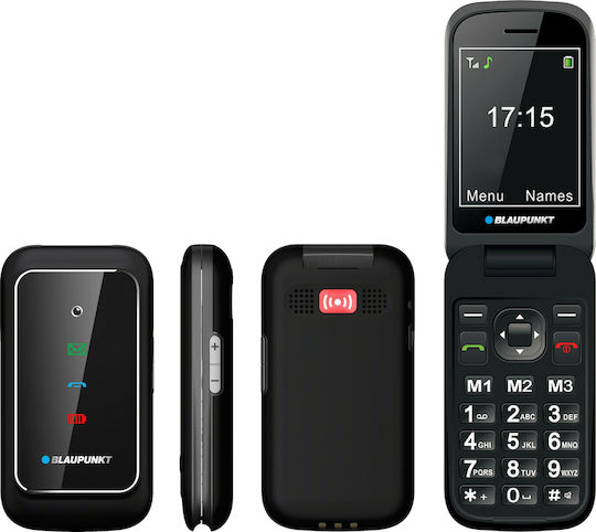 Blaupunkt BS 08 Single SIM Mobile with Large Buttons Black view 1