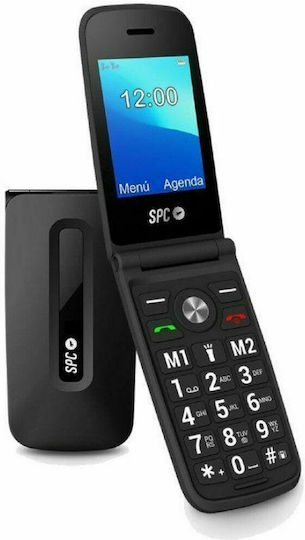 SPC Titan Dual SIM Mobile with Large Buttons Black view 1