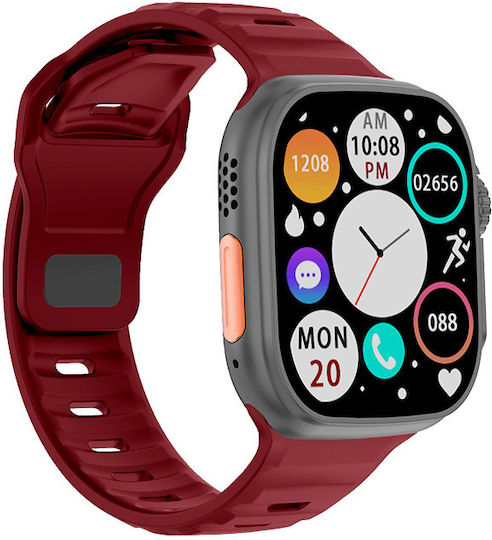 DAS.4 SU08 Smartwatch with Heart Rate Monitor (Black / Red) view 2