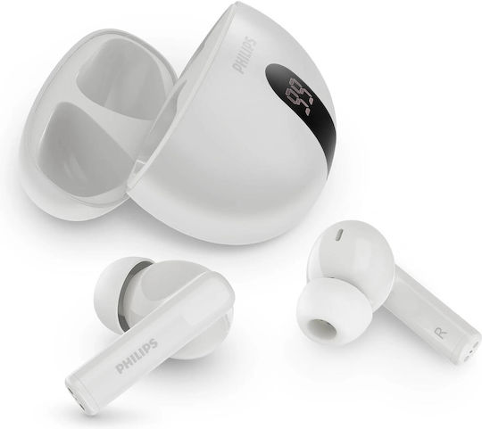 Philips TAT2520WT In-ear Bluetooth Handsfree Earphones with Sweat Resistance and Charging Case White view 1