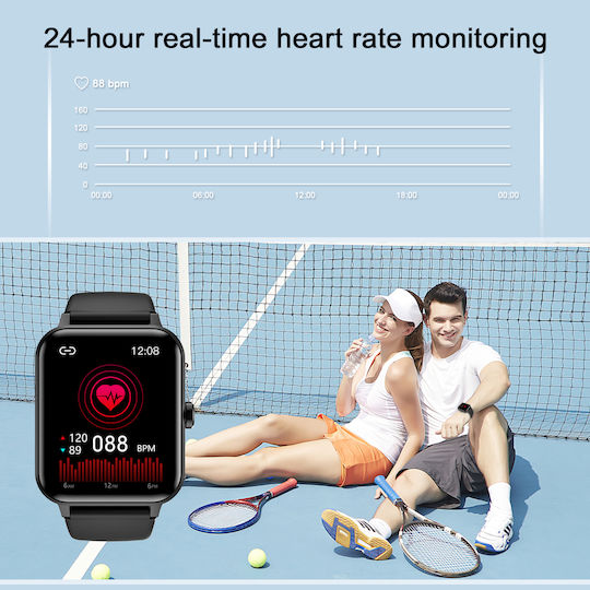 BlackView R30 Smartwatch with Heart Rate Monitor (Black) view 8
