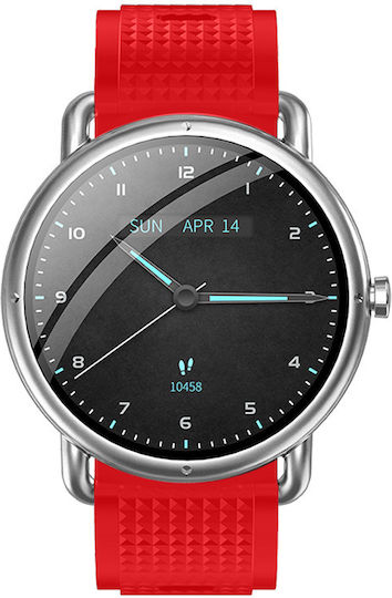 DAS.4 SG65 Smartwatch with Heart Rate Monitor (Black/Red) view 3