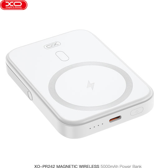 XO PR242 MagSafe Power Bank 5000mAh 15W Power Delivery White vista 4