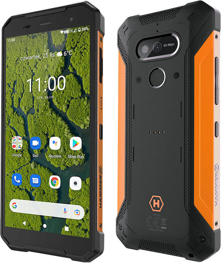 Hammer Explorer Plus Eco Dual SIM (4GB/64GB) Resistant Smartphone Black / Orange view 4