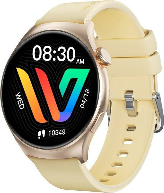 Weofly Curve 46mm Smartwatch with Heart Rate Monitor (Gold) view 2