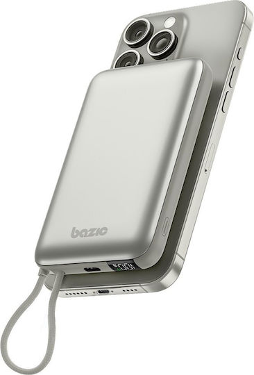 Energea Bazic Fusion Mag MagSafe Power Bank 10000mAh 15W with USB-C Port Power Delivery Gray vue 2
