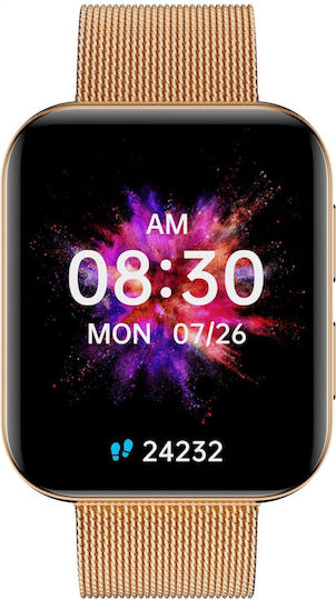 Garett GRC MAXX Stainless Steel Smartwatch with Heart Rate Monitor (Gold) view 5