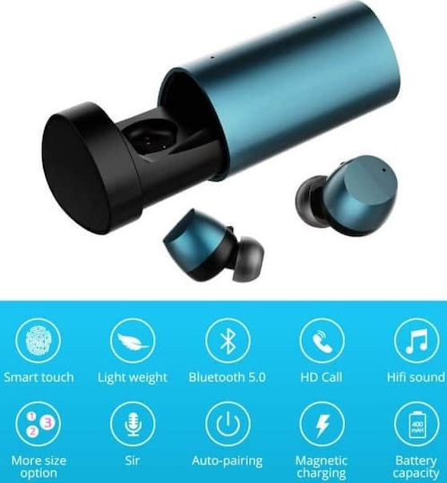TS1 PRO In-ear Bluetooth Handsfree Earphones with Charging Case Silver view 2