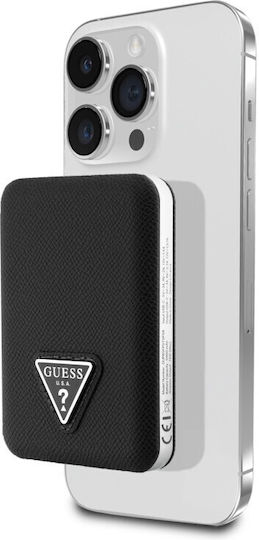 Guess Grained Triangle Logo MagSafe Power Bank 5000mAh 15W with USB-C Port Black vista 4