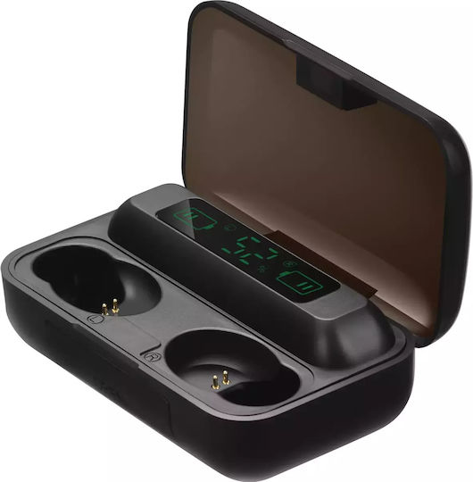 Sandberg Powerbank Earbud Bluetooth Handsfree Earphones with Charging Case Black view 3