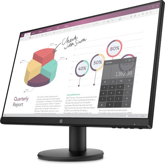 HP P24v G4 IPS Monitor 23.8" FHD 1920x1080 with Response Time 5ms GTG view 2