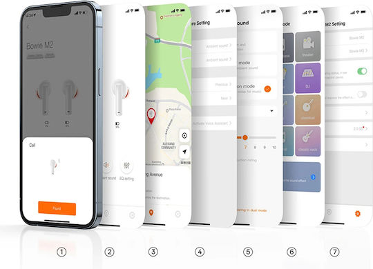 Baseus Bowie M2 In-ear Bluetooth Handsfree Earphones with Charging Case White view 6