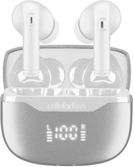 Cellular Line Key Pro ENC In-ear Bluetooth Handsfree Earphones with Charging Case White view 1