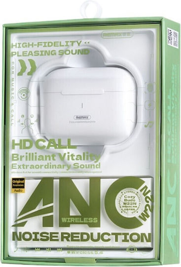 Remax W22N In-ear Bluetooth Handsfree Earphones with Charging Case White view 2