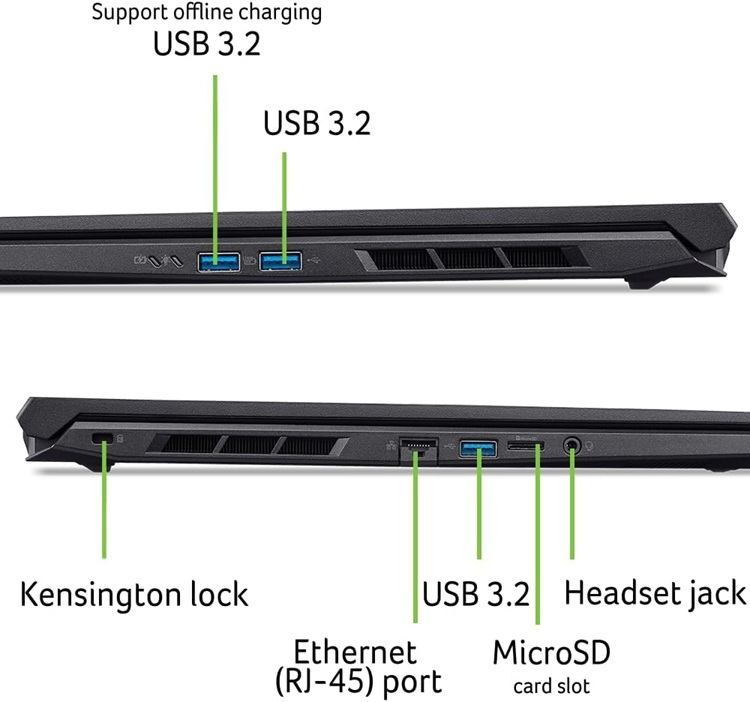 Acer Nitro V 16 ANV16-72 16" IPS FHD+ 180Hz (9-270H/32GB/1.0TB SSD/GeForce RTX 5070/W11 Home) (US Keyboard) vue 2