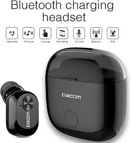 Dacom K6P In-ear Bluetooth Handsfree Earphone with Charging Case Black view 4