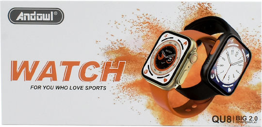 Andowl QU8 Smartwatch with Heart Rate Monitor (Black) view 6