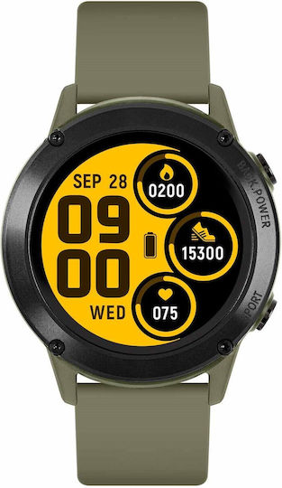 Reflex Active Series 18 45mm Smartwatch with Heart Rate Monitor (Khaki)