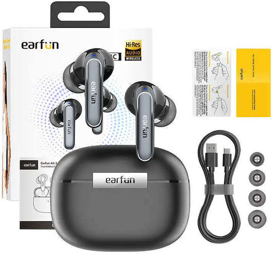 Earfun Air2 In-ear Bluetooth Handsfree Earphones with Sweat Resistance and Charging Case Black view 2
