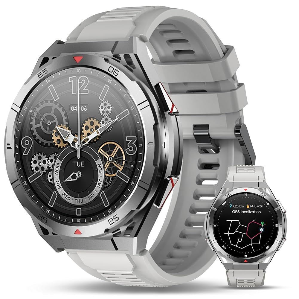 Oukitel BT12 Smartwatch with Heart Rate Monitor (Gray) view 1