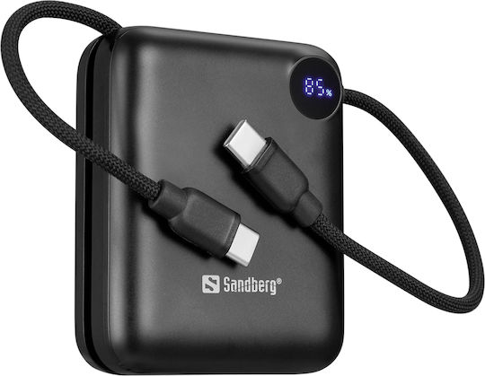 Sandberg Power Bank 10000mAh 20W with USB-C Port Power Delivery Black view 1