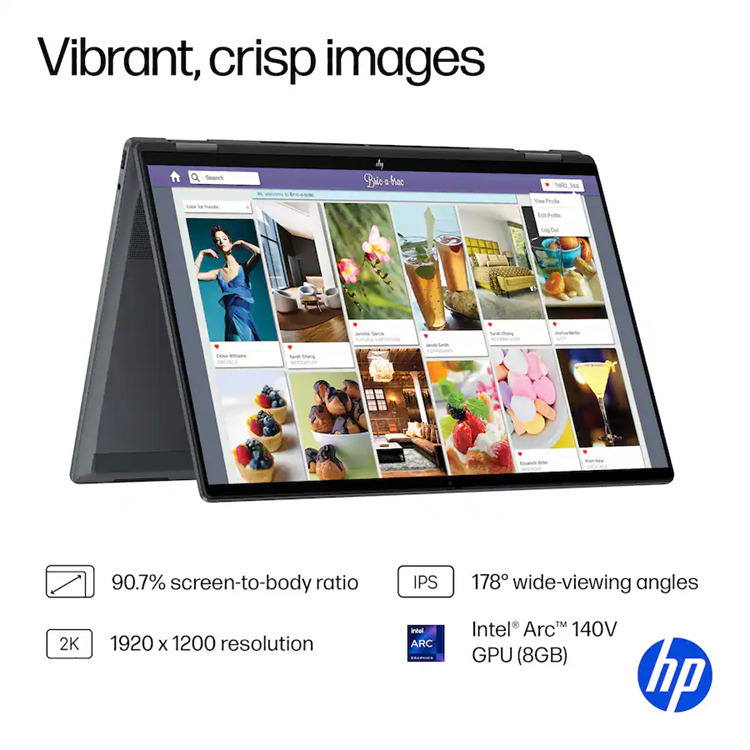 HP OmniBook X Flip 16" IPS FHD (Ultra 7-258V/32GB/2.0TB SSD/W11 Home) (US Keyboard) view 5