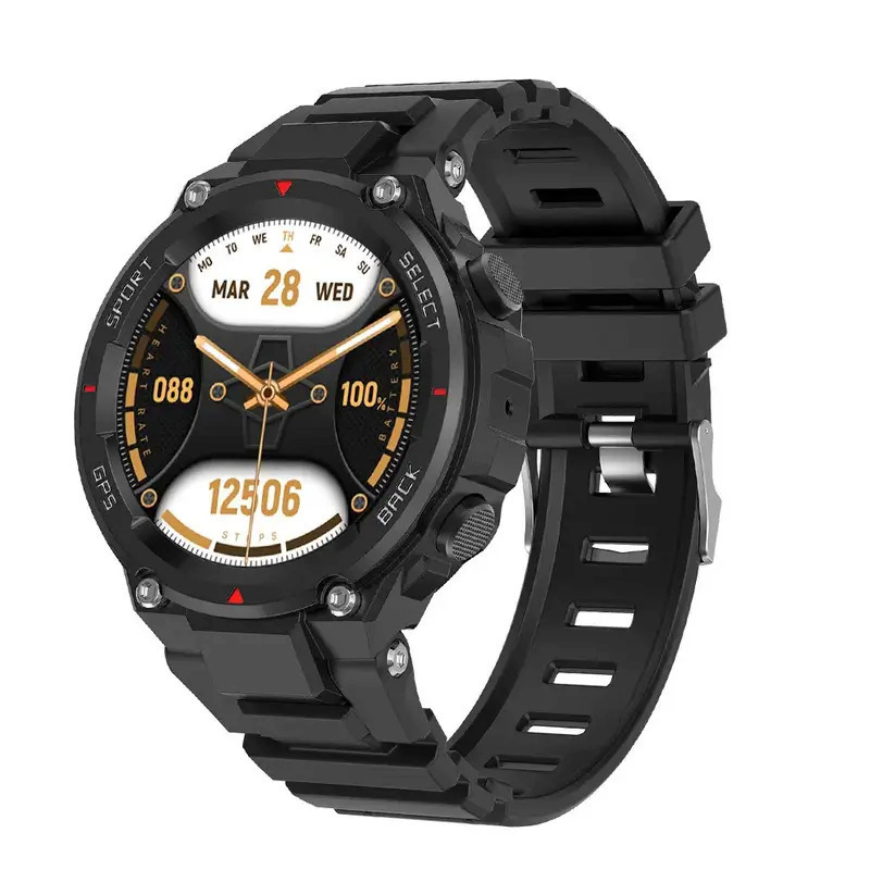 Aluminium Smartwatch with Heart Rate Monitor (Black)