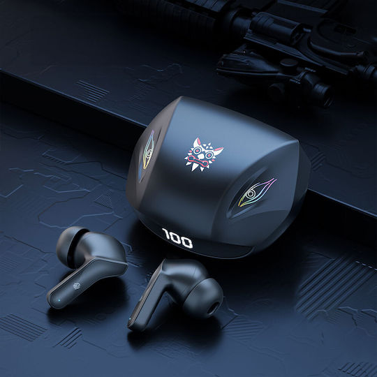 Onikuma T33 In-ear Bluetooth Handsfree Earphones with Charging Case Black view 4