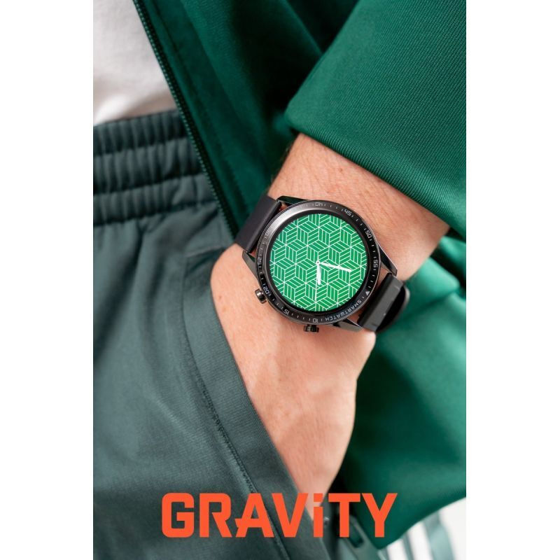 Gravity Smartwatch Black 2 Straps Gt10-3 view 3