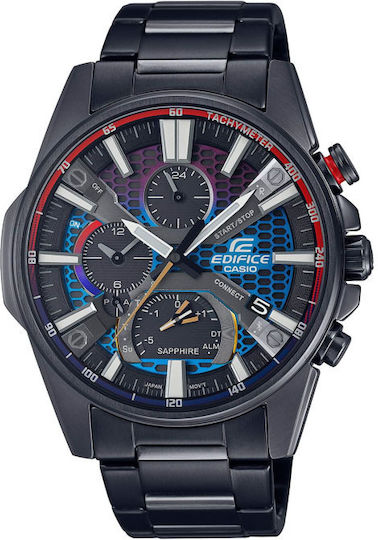 Casio EQB-1200HG-1AER Stainless Steel 50mm Waterproof Smartwatch (Black)