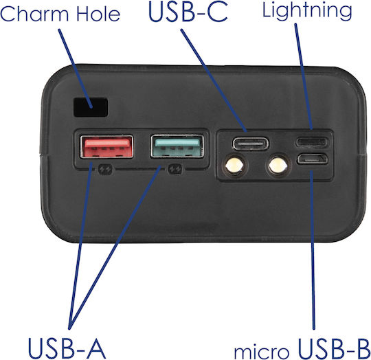 Akyga Power Bank 22.5W Power Delivery Black view 7
