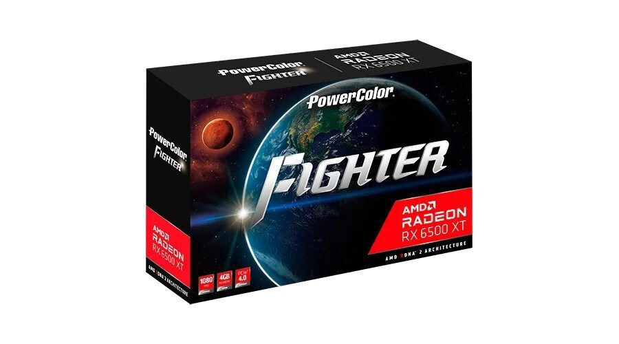 PowerColor Radeon RX 6500 XT 4GB GDDR6 Fighter V3 Graphics Card view 6