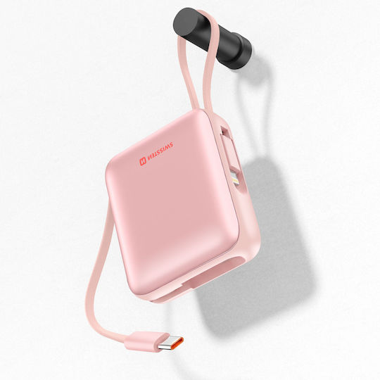 Swissten Power Bank 10000mAh 20W with USB-C Port Pink view 6