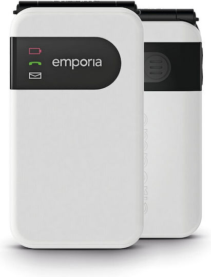Emporia SIMPLICITYglam Dual SIM Mobile Phone with Large Buttons (English) White view 2